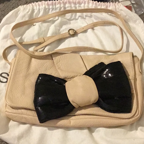 VINTAGE Authentic See By Chloe Rodas Sequin Bow Leather Cross Body Bag